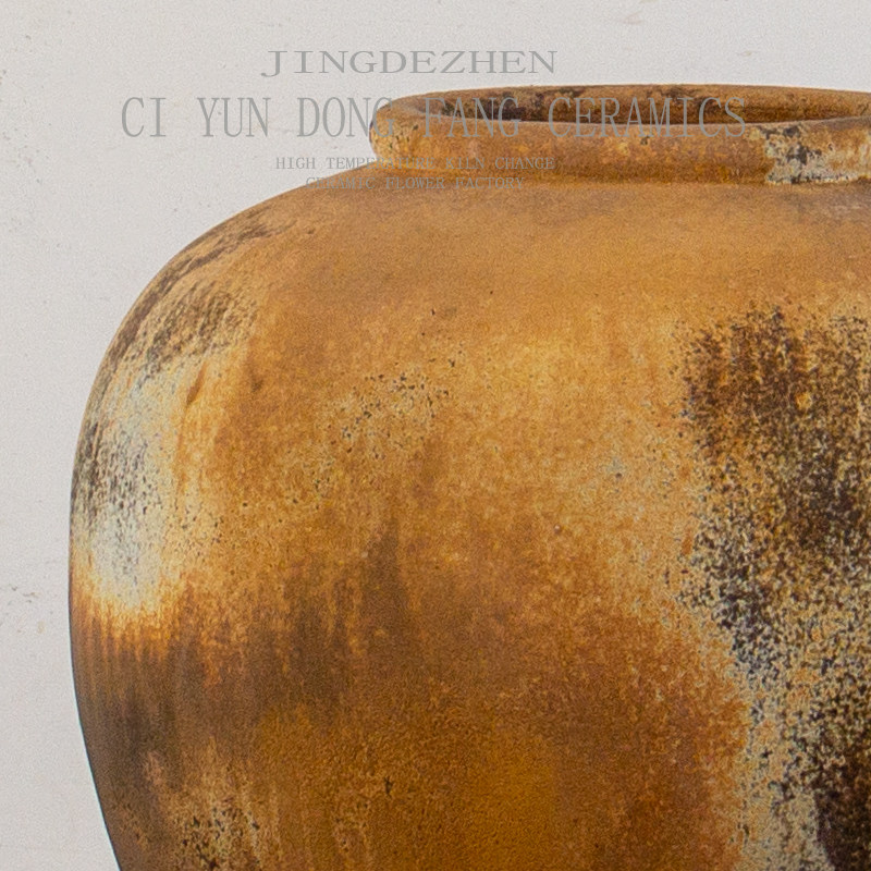 DL001 大振 古銅荒波盛上文波双耳大水盤・大砂鉢☆古玩花器花插