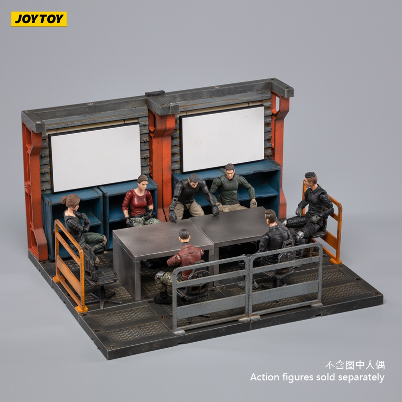 JOYTOY暗源 1/18机库场景会议库/检测区 3.75寸可动兵人展示地台 - 图0