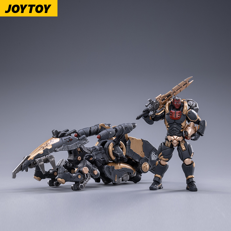 JOYTOY暗源1/18战星辰萨鲁克神族炎龙骑兵暗堂赤血可动飞行载具-图0