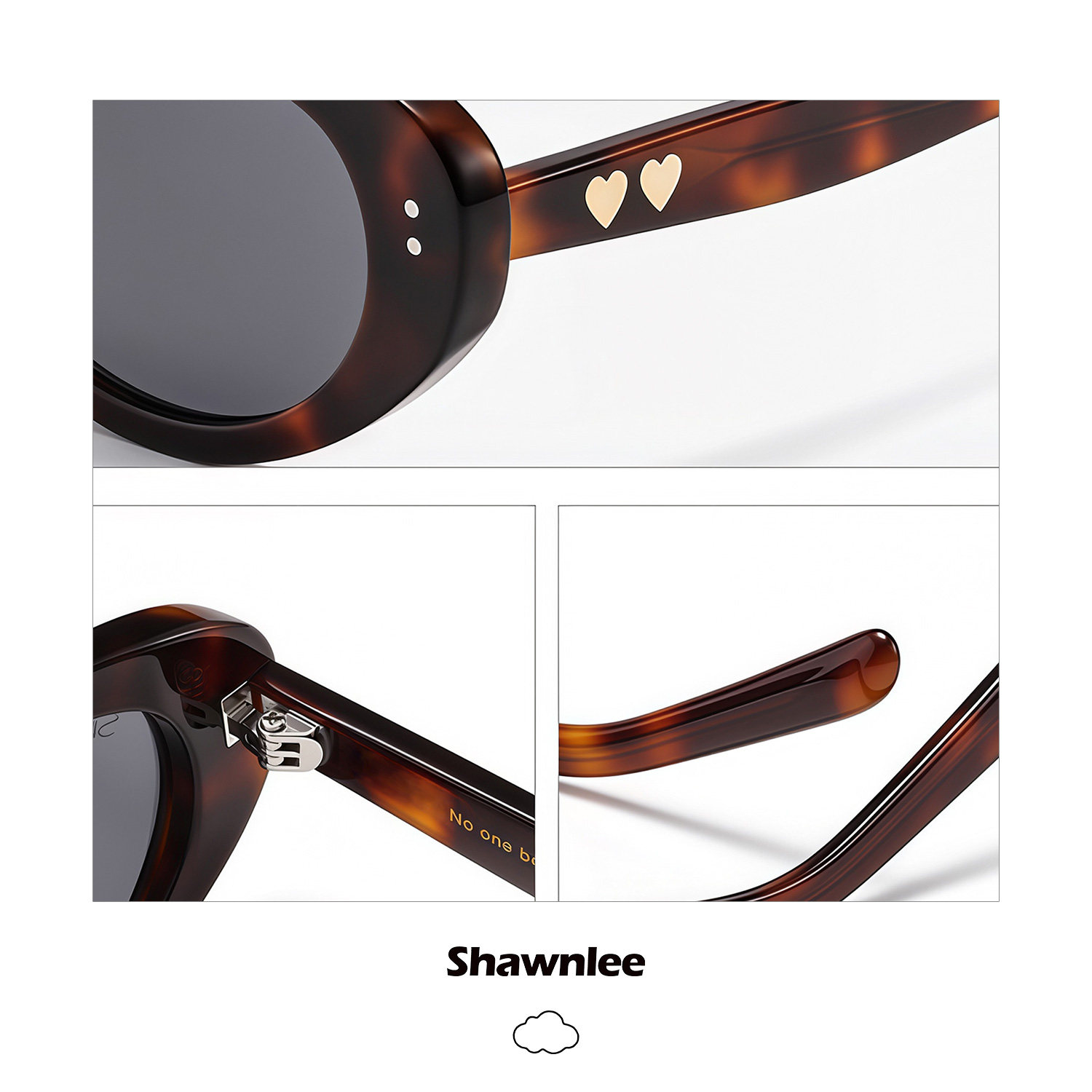 【胡可推荐】Shawnlee情人节限520礼物复古猫眼墨镜防晒太阳镜