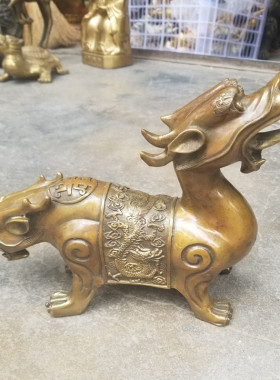 铜貔貅双头兽摆件开业礼品天地虎