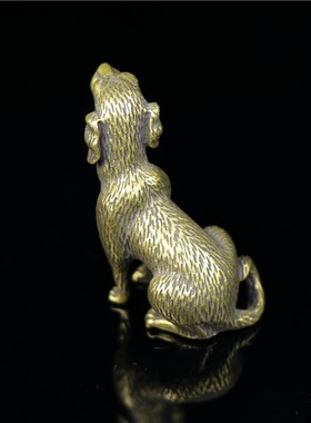 站立铜看门狗十二生肖小狗纯铜