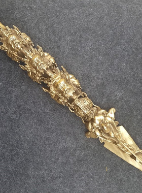 纯铜马头明王宗教风带底座金刚撅