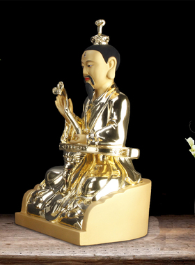 新中式雷声普化天尊木雕家用摆件