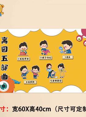 幼儿园环创小怪兽主题家园栏墙贴