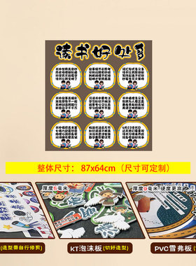 阅读主题小学班级文化墙布置墙贴