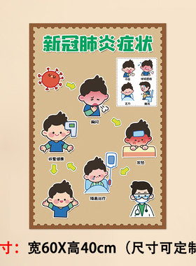 校园环创墙贴防疫主题预防小妙招