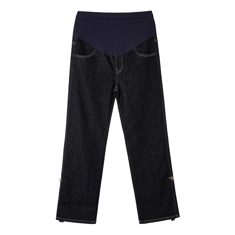 莱巧孕妇装夏季外穿直筒托腹牛仔裤 莱巧孕妇直筒裤