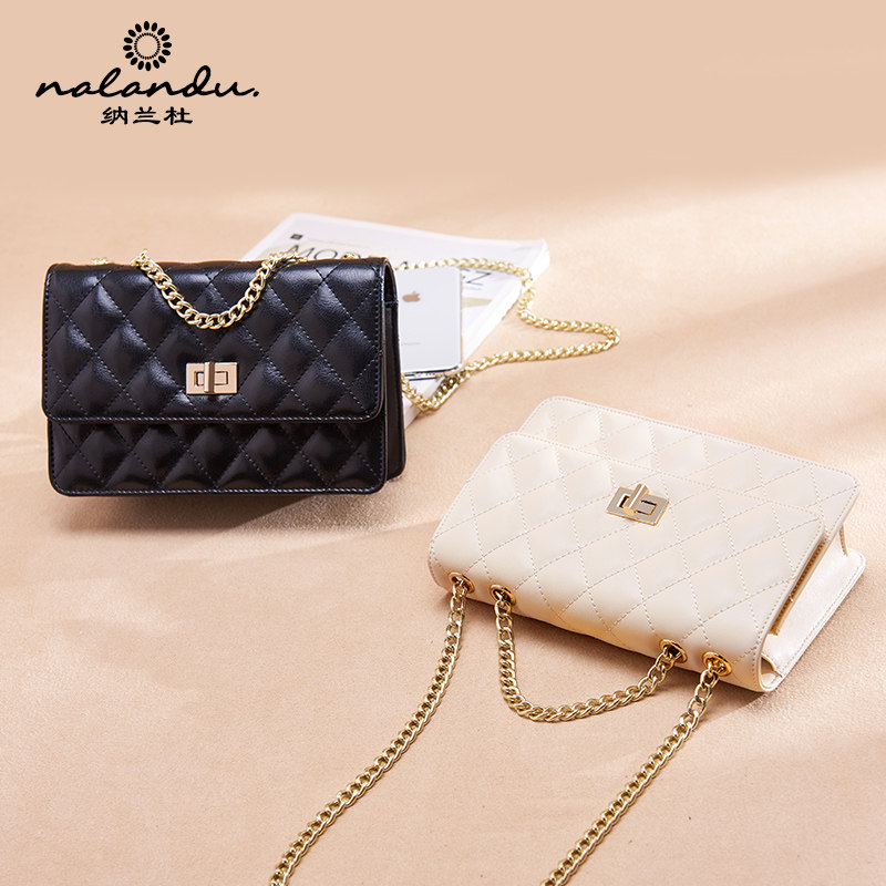 纳兰杜2021新款真皮爆款百搭链条包 纳兰杜呆萌树女士包袋