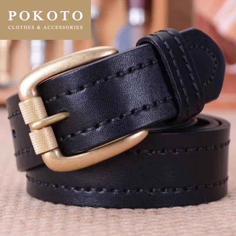 轻奢品牌手工男士纯牛皮加长皮带 pokoto腰带/皮带/腰链
