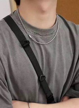 磁吸钛钢项链男女简约高级百搭