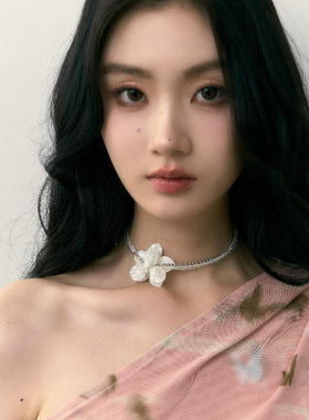 贝壳花朵仿珍珠多层链条项链choker小众设计高级感气质简约百搭