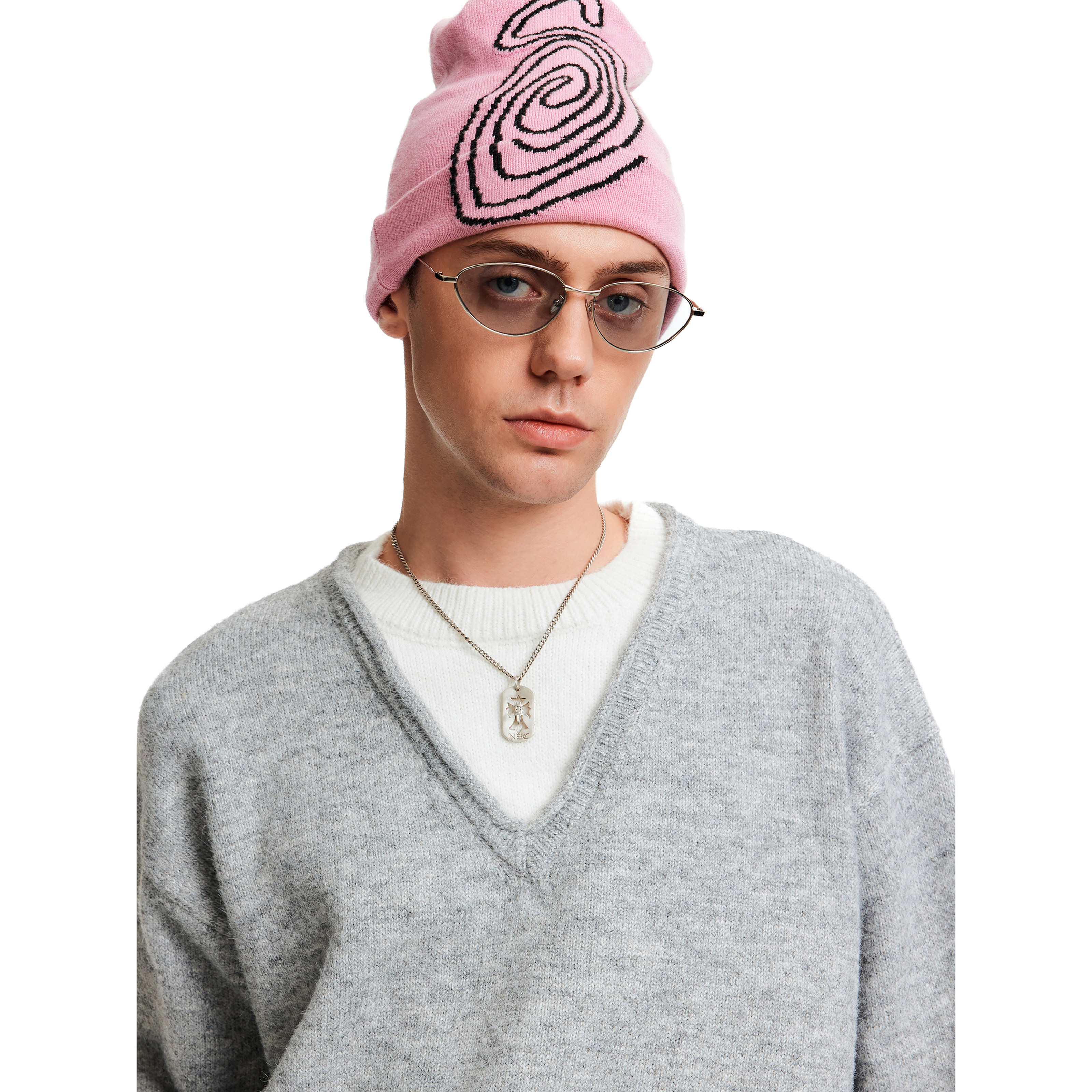 MADWITCH复古慵懒风假两件针织衫男女通勤休闲羊毛混纺高级感毛衣,淘宝优惠券,粉丝福利购,淘宝优惠卷