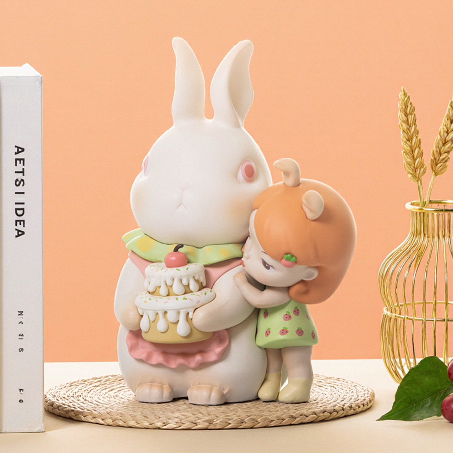 白夜童话《蒂凡兔的早餐》治愈桌面摆件解压车载装饰品送朋友礼物,淘宝优惠券,粉丝福利购,淘宝优惠卷