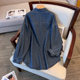 Extra large size long sleeve denim jacket women's autumn shirt top