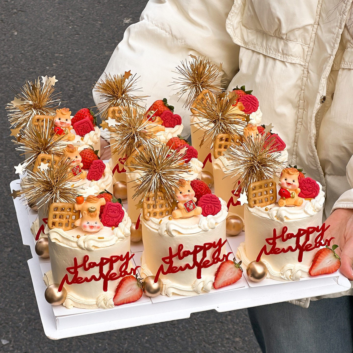 2026新年星星装饰蛋糕装饰摆件插件网红韩式哑光雨丝蛋糕插件,淘宝优惠券,粉丝福利购,淘宝优惠卷