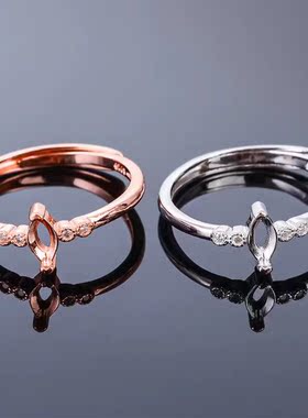 伯利尔女S925戒指空托