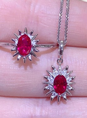 S925银镀套装空托4*6mm裸石托