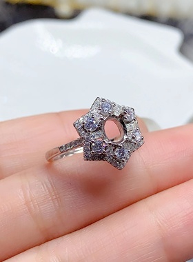 伯利尔女S925戒指空托