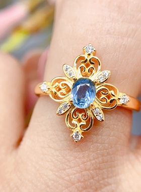 伯利尔女S925戒指空托