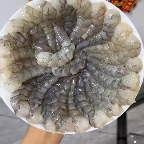 手工现剥原浆鲜虾仁开背去虾线无残留无添加无科技虾滑水饺餐厅用 - 图0