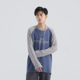 Лонгслив, демисезонная футболка с круглым воротником, в американском стиле, свободный крой