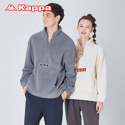 Kappa/卡帕家居服男摇粒绒加厚男长袖2025秋冬新品单件上衣ins风