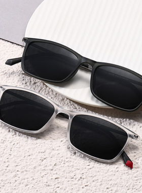 新款TR方形小框偏光太阳镜塑钢无螺丝弹力墨镜男钓鱼驾驶防紫外线