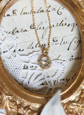 ist.雾霭森绿大颗粒宝石感仿绿紫晶天然橄榄石轻奢锁骨链百搭戒指