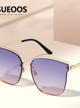 新款自带妆容高级感墨镜太阳镜女