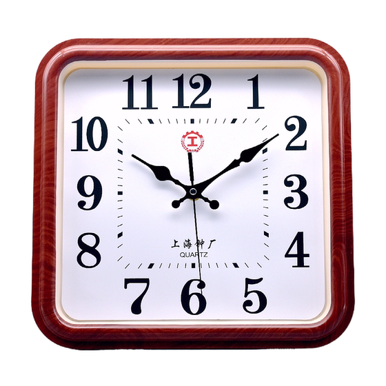 Shanghai Clock Factory 14-inch silent large wall clock living room office modern simple quartz clock wall hanging watch clock