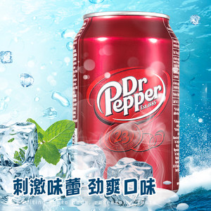 北美加拿大原装进口Dr. Pepper胡椒博士原味汽水碳酸饮料355ml/罐