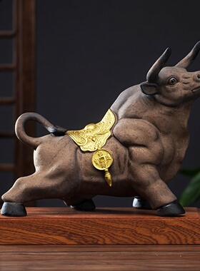 高端礼品牛气冲天陶瓷新年本命年