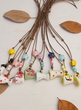 景德镇陶瓷手绘可爱水杯百搭项链