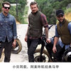 American retro Ami khaki spring and autumn outdoor multi-pocket outer wear quilted cotton workwear stand-up collar vest vest for men