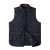 American retro Ami khaki spring and autumn outdoor multi-pocket outer wear quilted cotton workwear stand-up collar vest vest for men