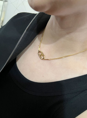 陈姬儿新款金色项链女