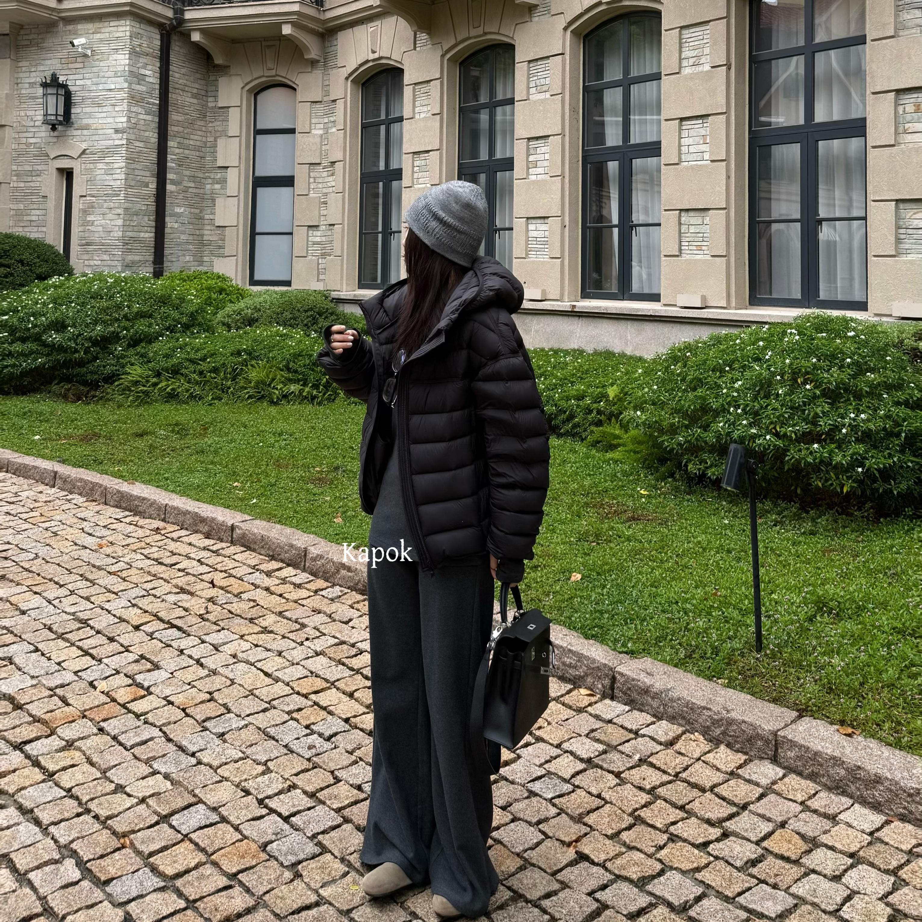 Kapok 冬季新款90白鸭绒连帽轻薄泡芙排骨羽绒服保暖厚外套252551 - 图2