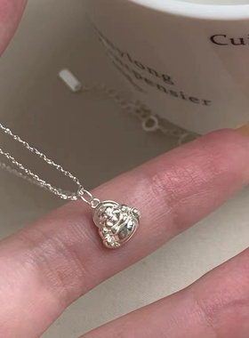 925银弥勒佛项链女2025新款韩系精致小佛公大肚佛吊坠锁骨链1195