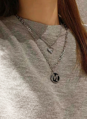 欧美不褪色百搭冷淡风短款锁骨链
