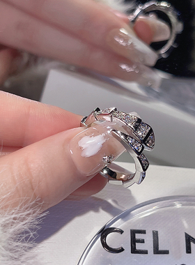 高级感精致食指戒指女