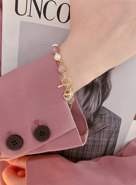 天然草莓晶淡水珍珠女生ins