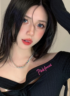 小众蝴蝶结拼接彩钻项链女蛇骨链