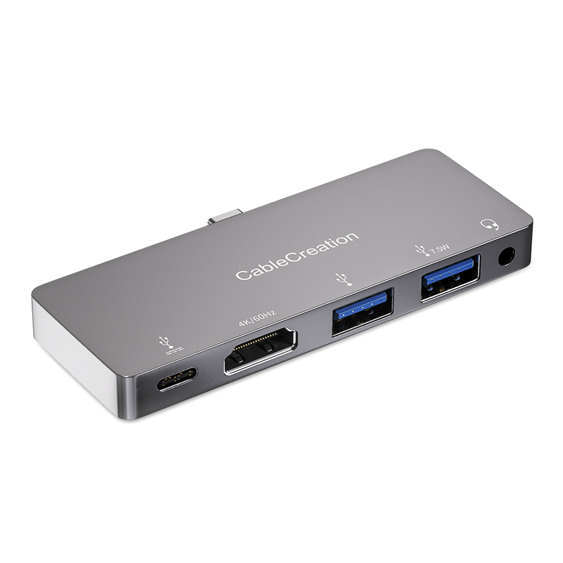 ipadpro拓展坞平板typec转hdmi转换器4k60Hz扩展USB3.0分线器HUB集线器3.5音频适用MacBook笔记本电脑Air供电 - 图0