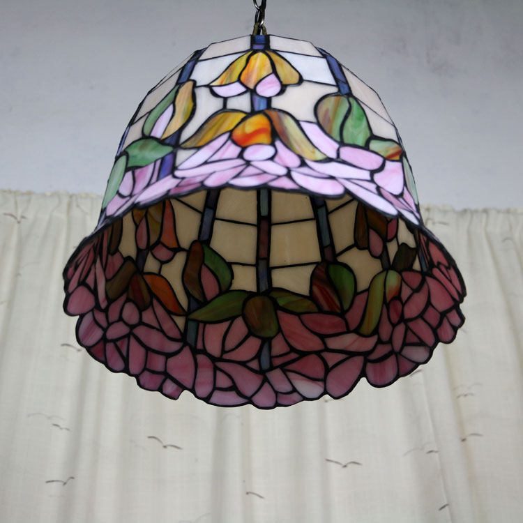 新款高档欧式蒂凡尼餐厅卧室田园风格古典彩色玻璃落花装饰吊灯,淘宝优惠券,粉丝福利购,淘宝优惠卷