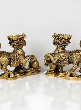 卧室摆设护宝麒麟摆件