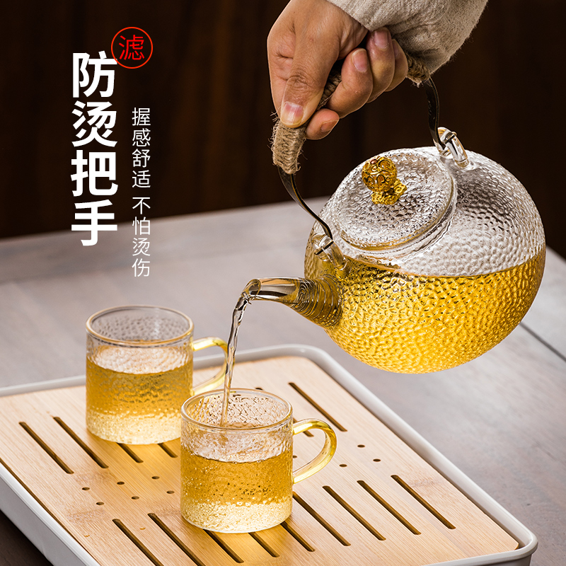 玻璃提梁壶煮茶器2023新款煮茶壶耐高温烧水泡茶壶家用电陶炉茶具 - 图2