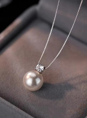 戴妃款爱迪生珍珠项链天然淡水珍珠吊坠轻奢小众