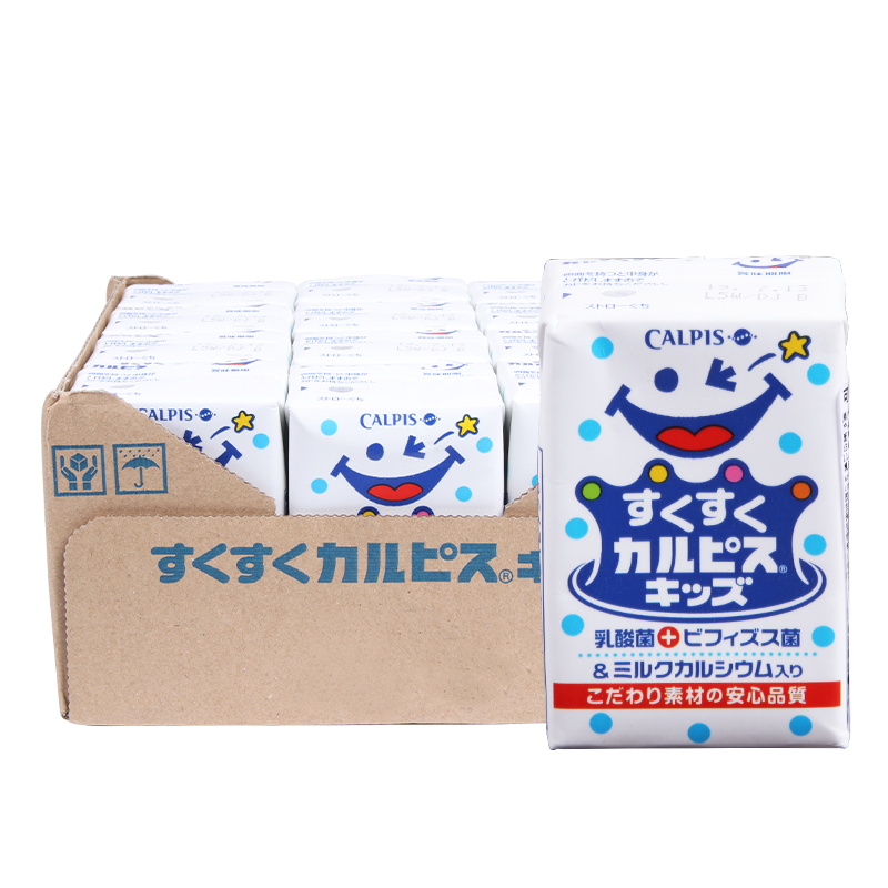 日本进口CALPIS儿童可尔必思乳酸菌风味饮料酸奶125ml*24盒 - 图3