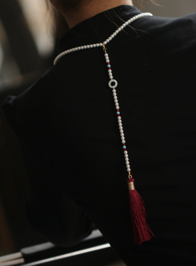 蝴蝶软璎珞背云马面裙旗袍配饰